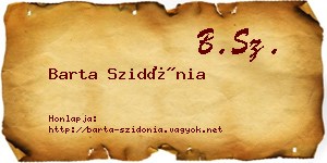 Barta Szidónia névjegykártya