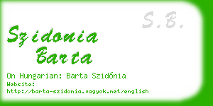 szidonia barta business card