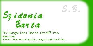 szidonia barta business card